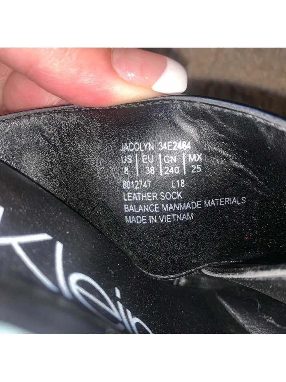 CALVIN KLEIN Jaclyn Black Platform Sandal Open Toes size 8 - Picture 6 of 7